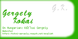 gergely kokai business card